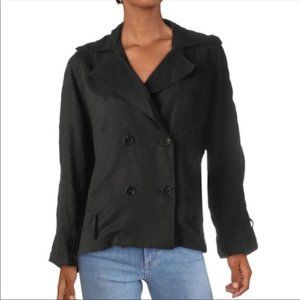 Essue Black Double Breasted Buckle Jacket Size Small